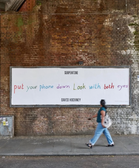 SERPENTINE put your phone down Look with both eyes DAVID HOCKNEY