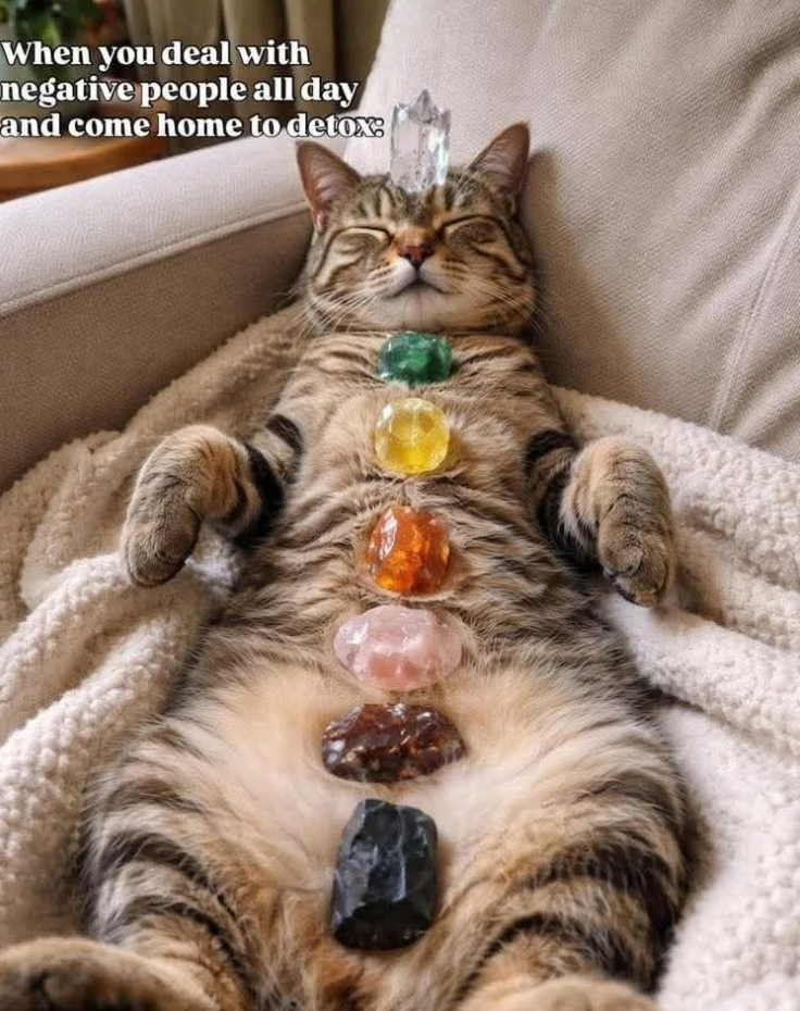 When you deal with negative people all day and come home to detox: