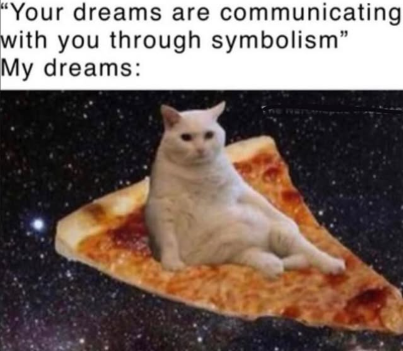 "Your dreams are communicating with you through symbolism" My dreams: