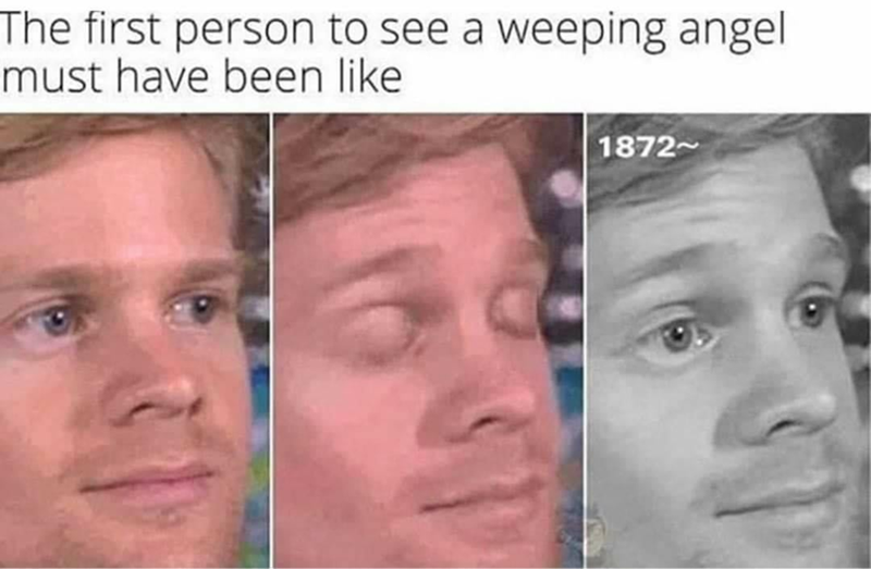 The first person to see a weeping angel must have been like 1872~