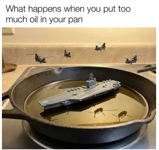 What happens when you put too much oil in your pan