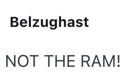 Belzughast NOT THE RAM!