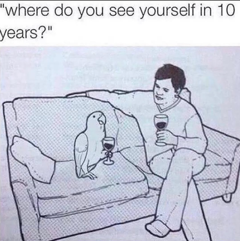 "where do you see yourself in 10 years?"