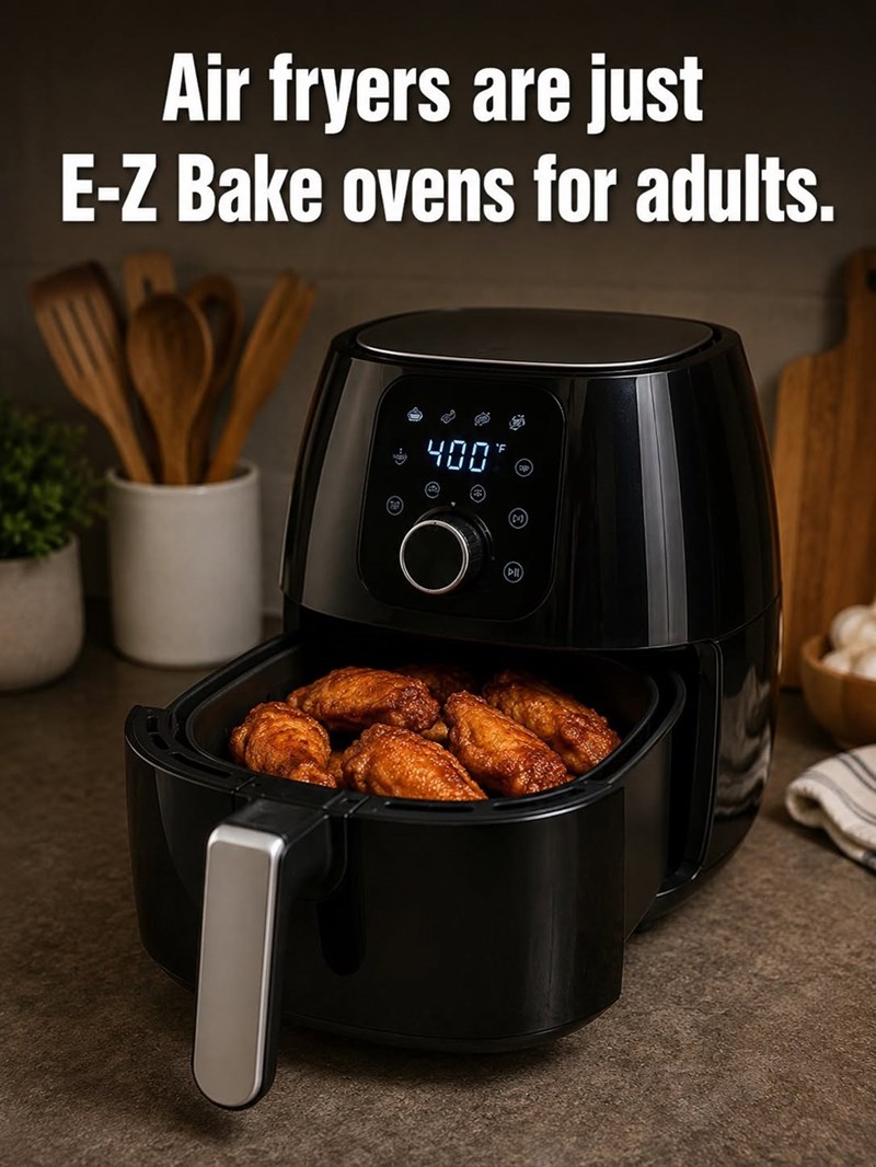 Air fryers are just E-Z Bake ovens for adults. 400*