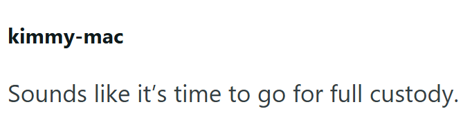 kimmy-mac Sounds like it's time to go for full custody.