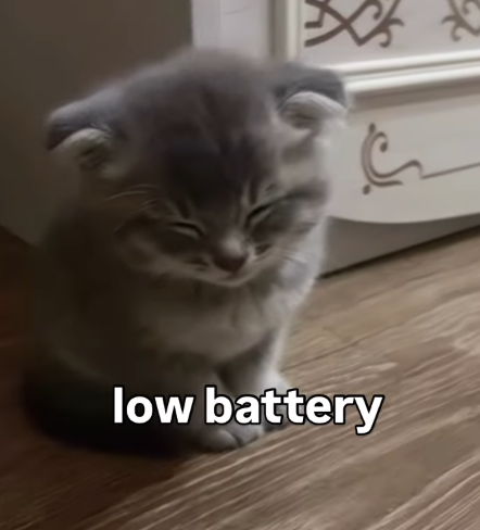بك low battery