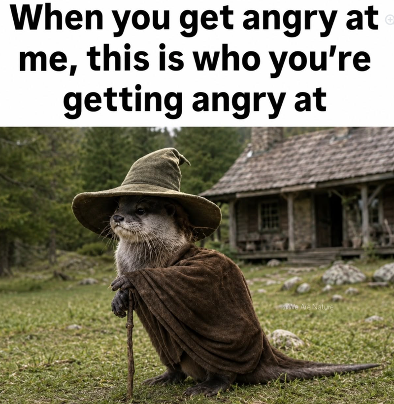 When you get angry at me, this is who you're getting angry at @We Are Nature +