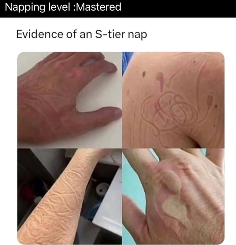 Napping level :Mastered Evidence of an S-tier nap