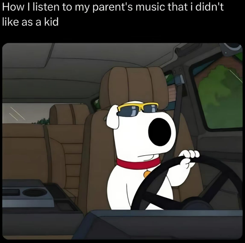 How I listen to my parent's music that i didn't like as a kid