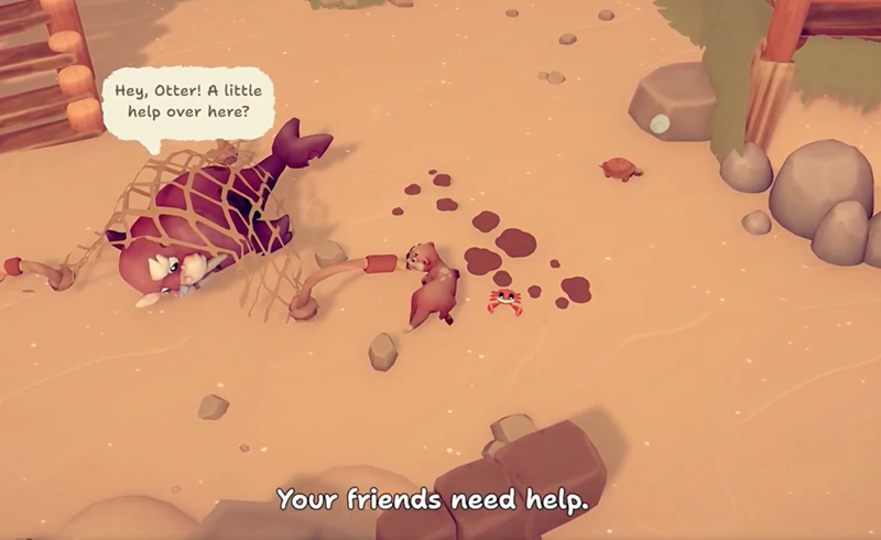 Hey, Otter! A little help over here? Your friends need help.