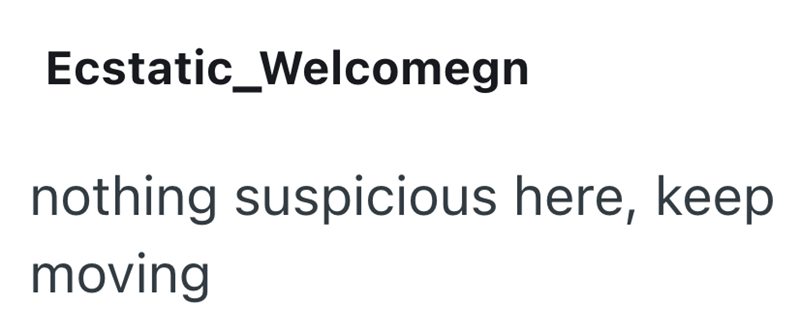Ecstatic_Welcomegn nothing suspicious here, keep moving