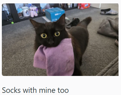 Socks with mine too