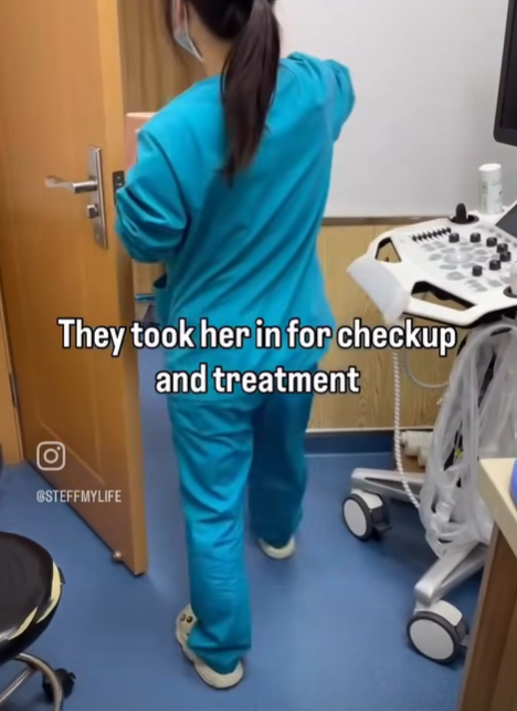 They took her in for checkup and treatment O STEFFMYLIFE