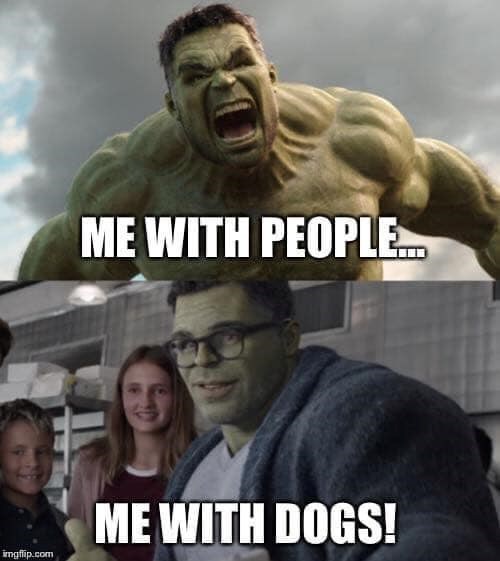 ME WITH PEOPLE... ME WITH DOGS! imgflip.com