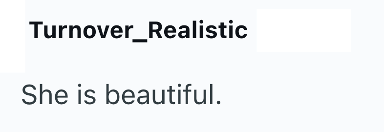 Turnover_Realistic She is beautiful.