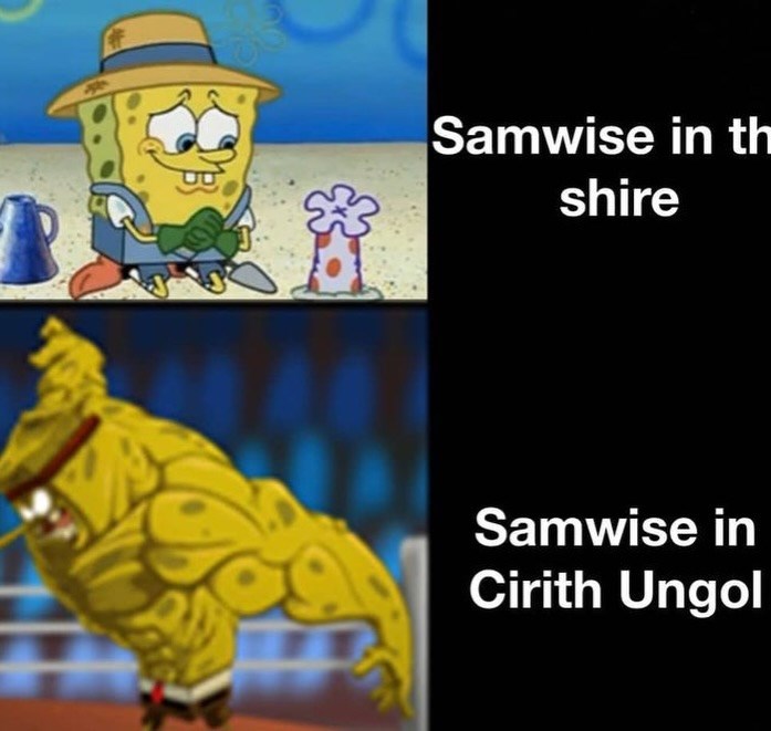 Samwise in th shire Samwise in Cirith Ungol