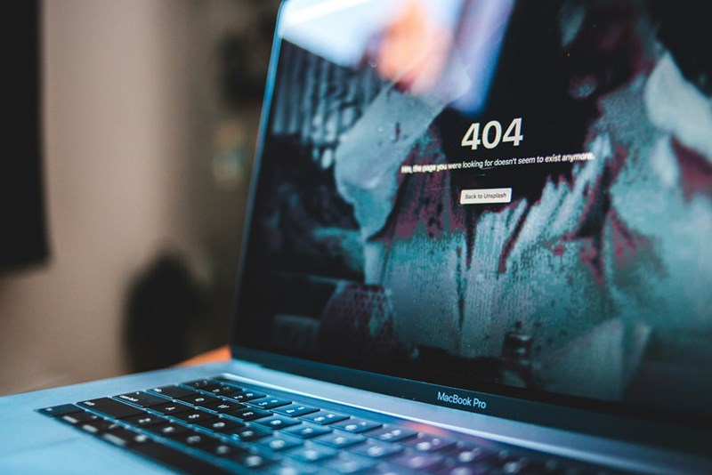 Error message on laptop