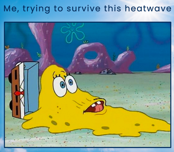 Me, trying to survive this heatwave
