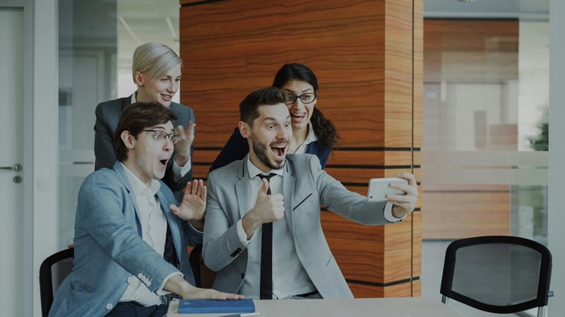 workplace celebrating