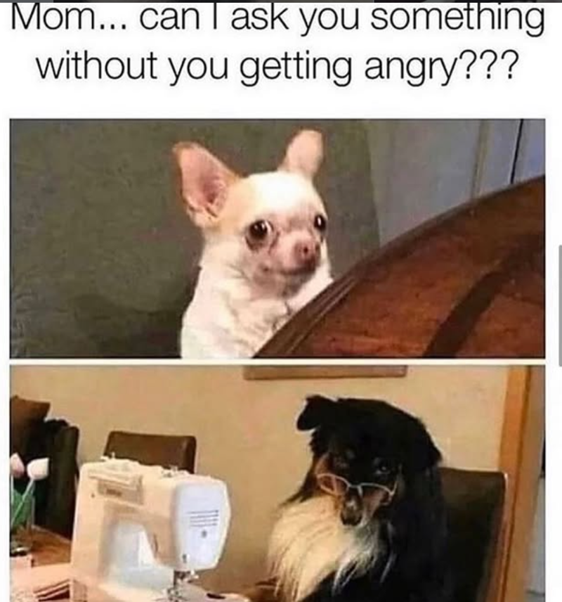 Mom... can I ask you something without you getting angry???