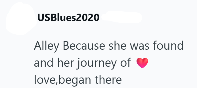 USBlues2020 Alley Because she was found and her journey of love, began there