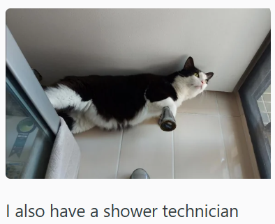 I also have a shower technician