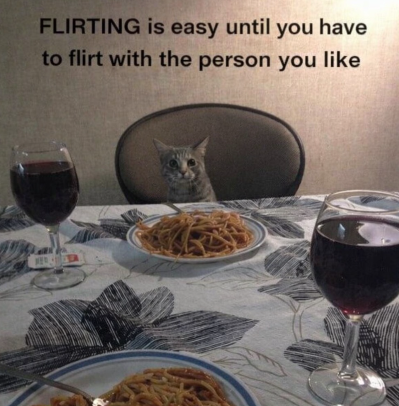 FLIRTING is easy until you have to flirt with the person you like