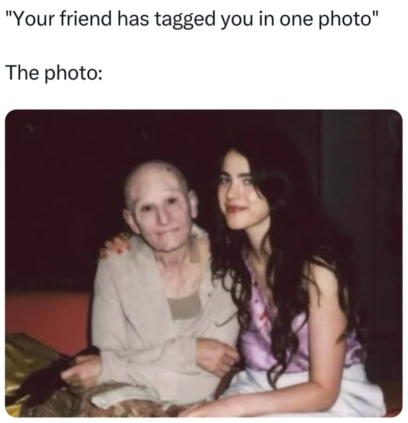 "Your friend has tagged you in one photo" The photo: