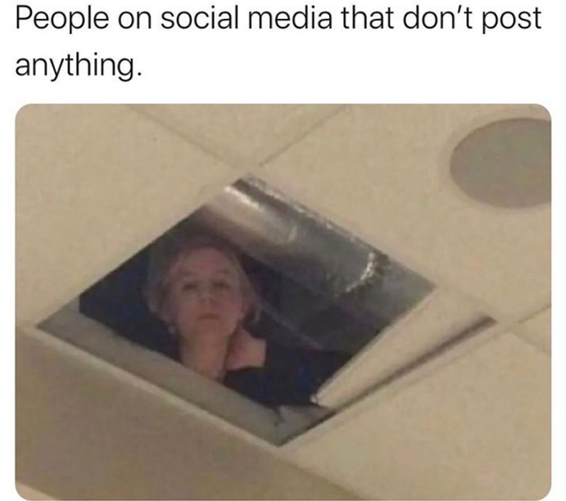 People on social media that don't post anything.