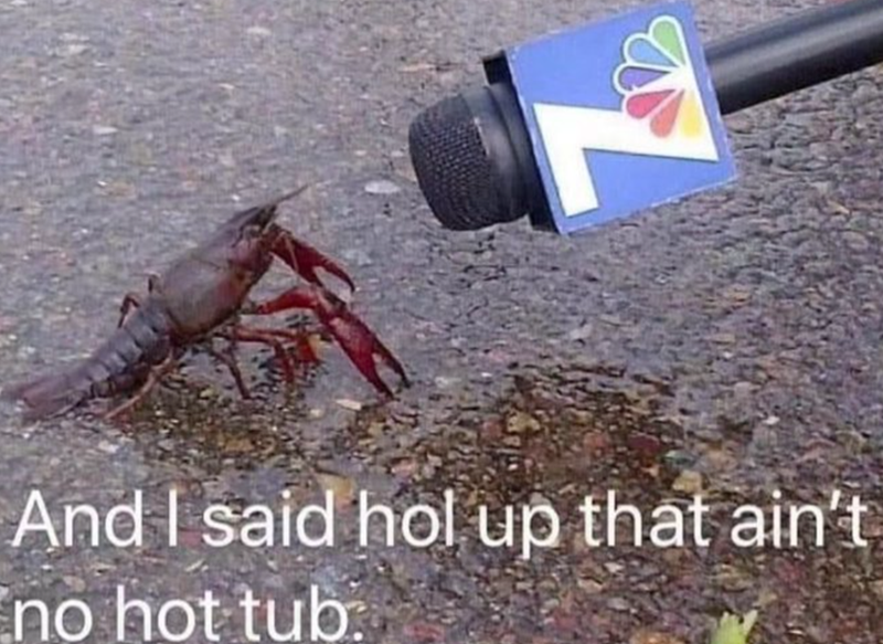 And I said hol up that ain't no hot tub.