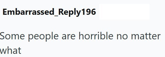 Embarrassed_Reply 196 Some people are horrible no matter what
