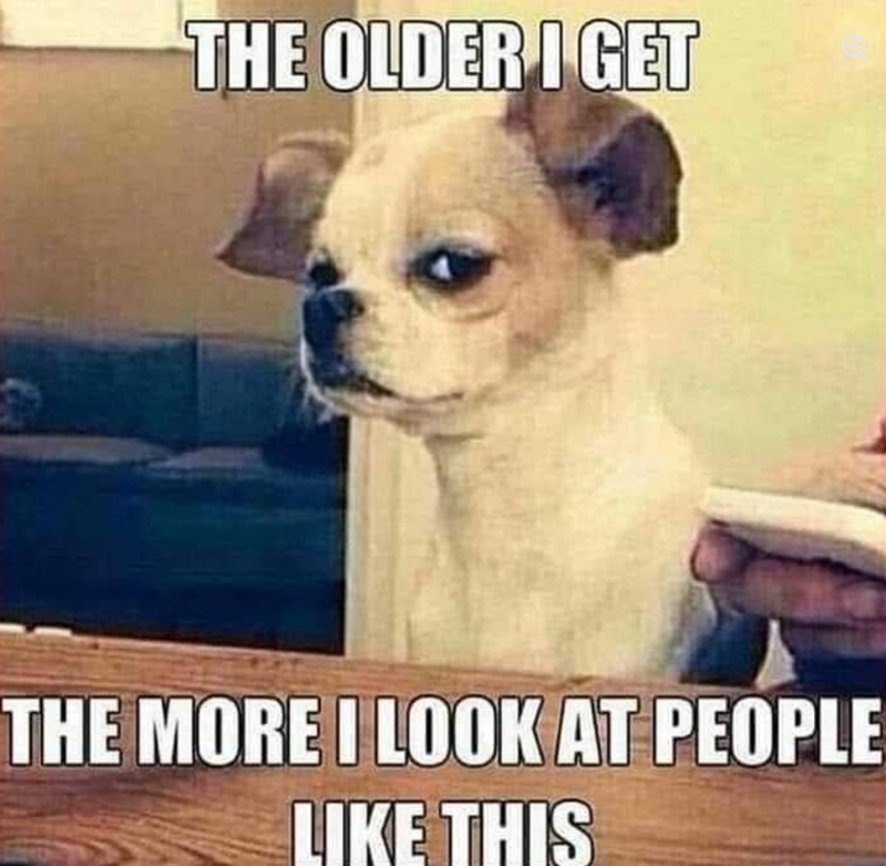 THE OLDER I GET THE MORE I LOOK AT PEOPLE LIKE THIS