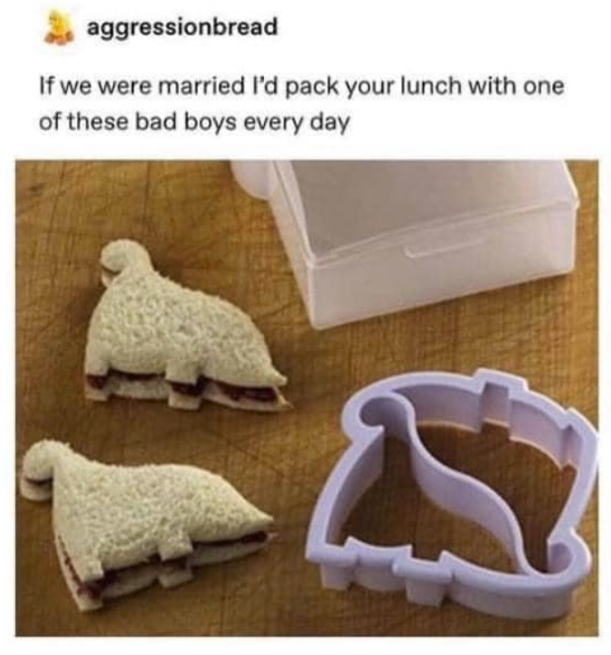 aggressionbread If we were married I'd pack your lunch with one of these bad boys every day