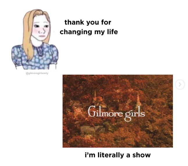 @gilmoregirlsonly thank you for changing my life Gilmore girls i'm literally a show