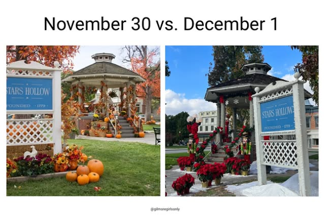 November 30 vs. December 1 STARS HOLLOW FOUNDED -1779 @gilmoregirlsonly STARS HOLLOWE FOUNDED 1779