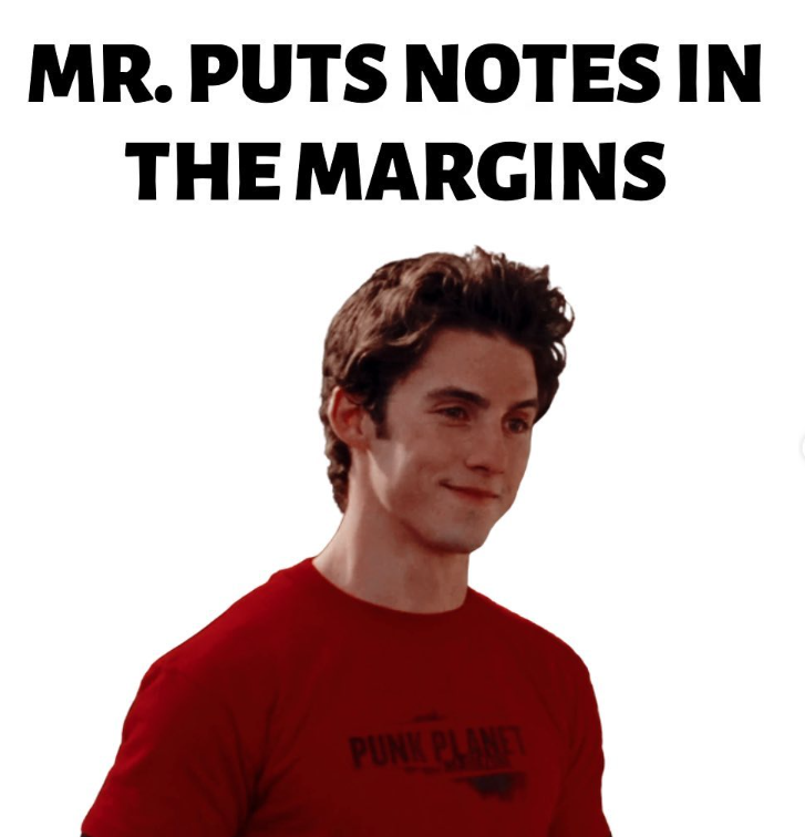 MR. PUTS NOTES IN THE MARGINS PUNK PLANET