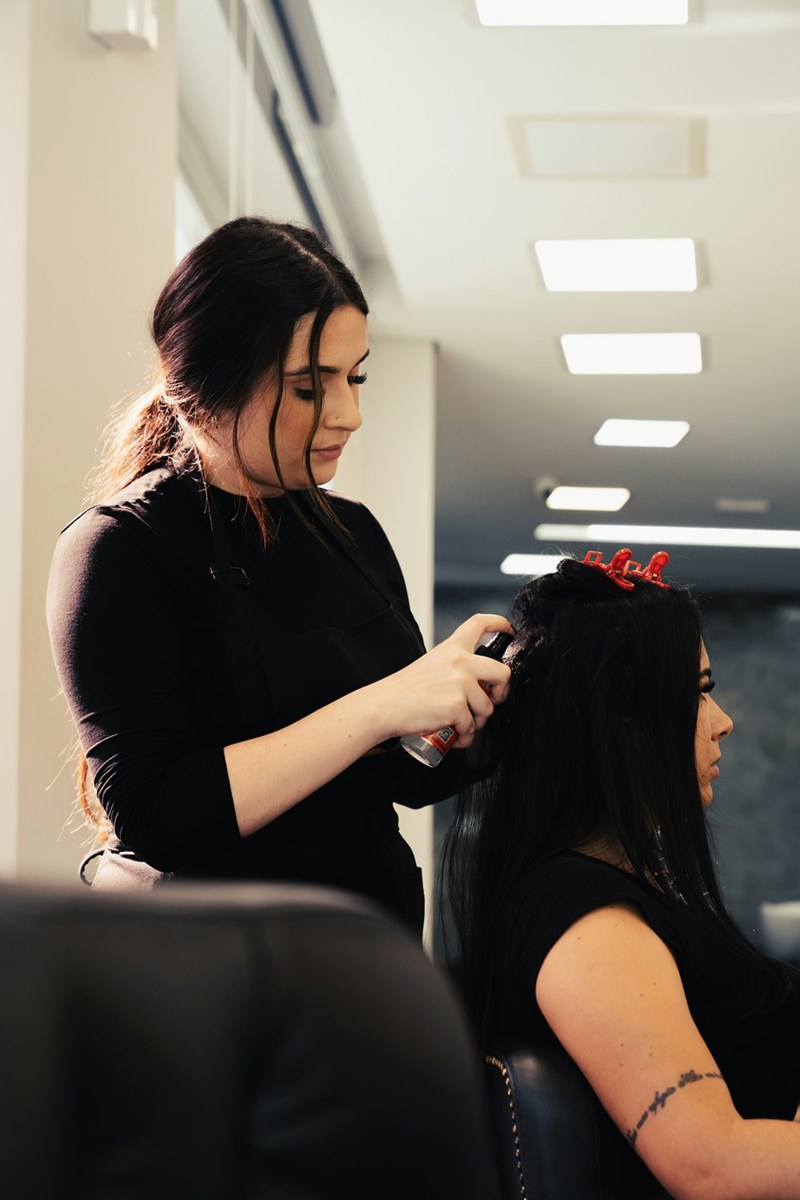 woman at a hair salon