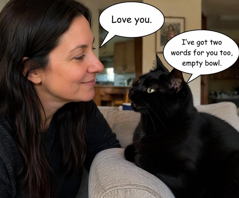 Love you. I've got two words for you too, empty bowl.