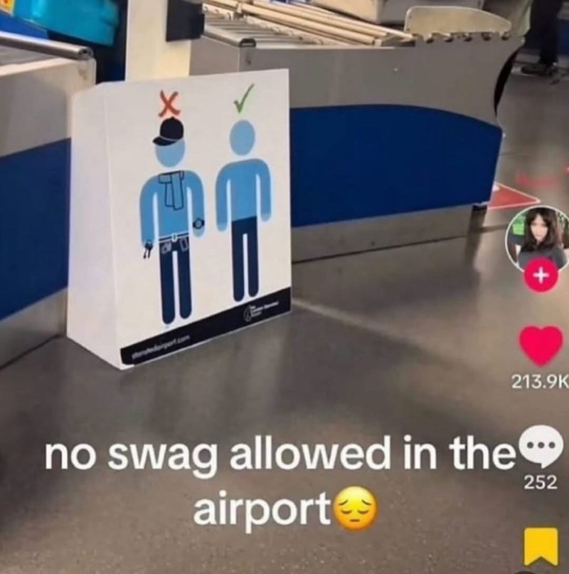 stredarport.com 213.9K no swag allowed in the airport 252