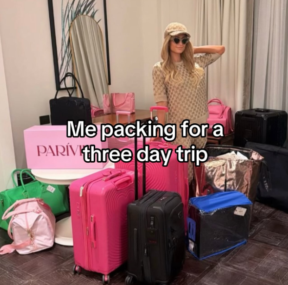 Me packing for a PARIV three day trip