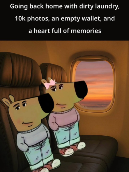 Going back home with dirty laundry, 10k photos, an empty wallet, and a heart full of memories