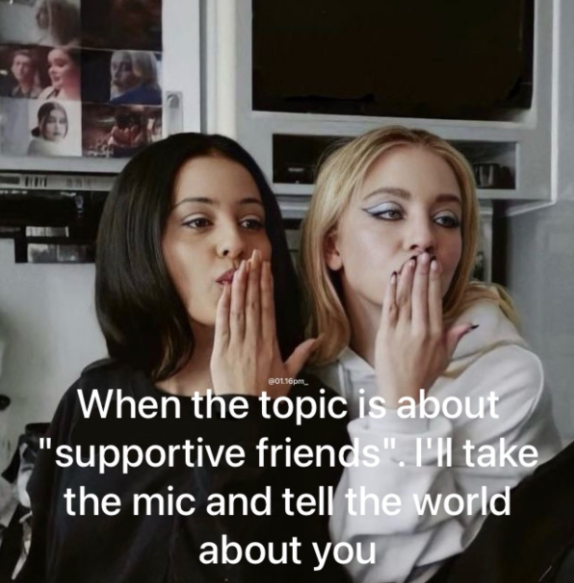 @01.16pm When the topic is about "supportive friends". I'll take the mic and tell the world about you