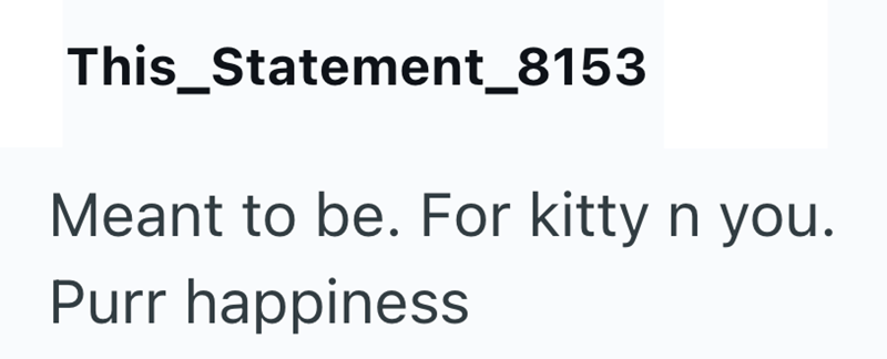 This_Statement_8153 Meant to be. For kitty n you. Purr happiness
