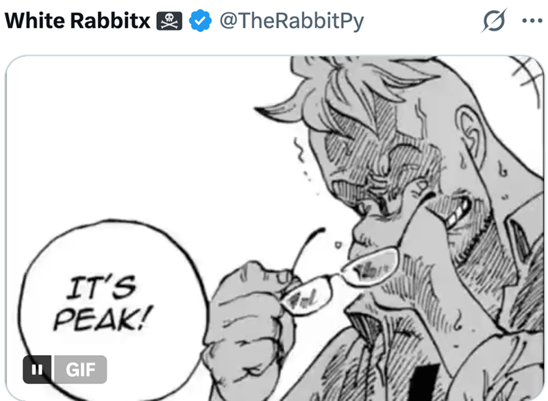 White Rabbitx IT'S PEAK! GIF @TheRabbitPy ...