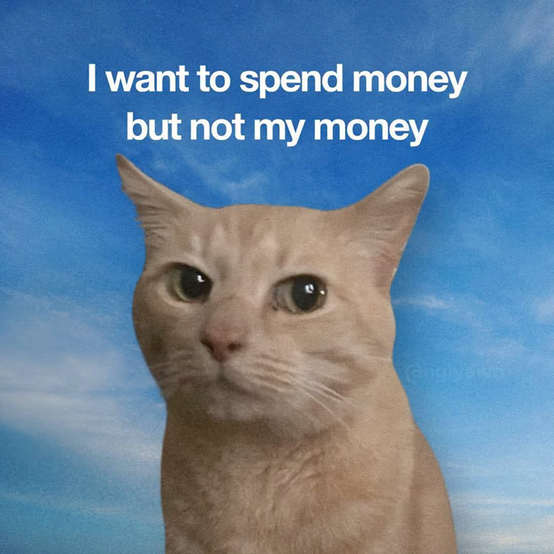 I want to spend money but not my money
