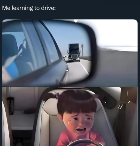 Me learning to drive:
