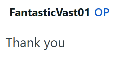 Fantastic Vast01 OP Thank you
