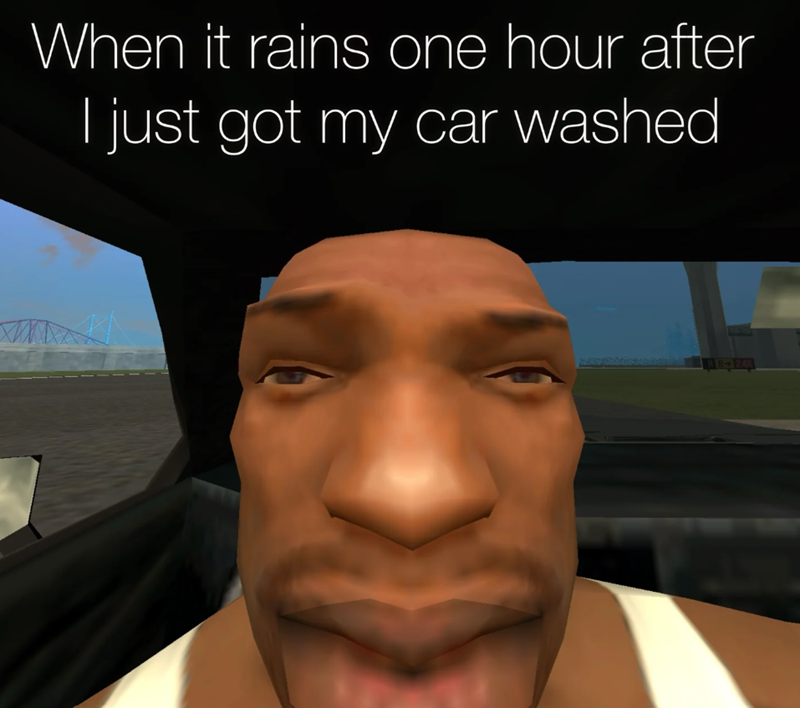 When it rains one hour after I just got my car washed RB-248