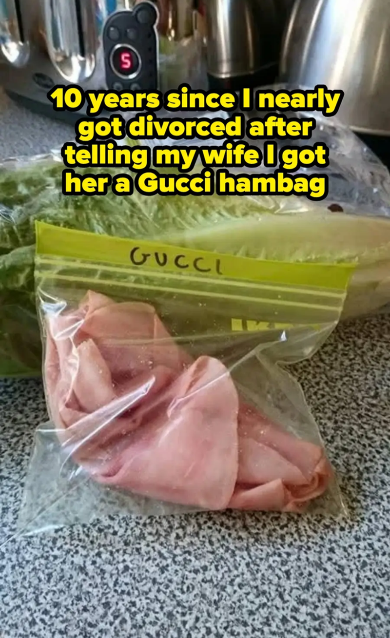 S 10 years since I nearly got divorced after telling my wife I got her a Gucci hambag Juccl