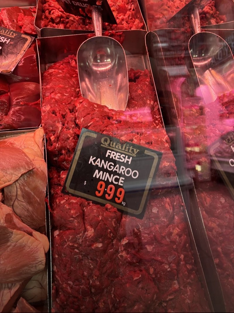 ality SH ET DELIG Quality FRESH KANGAROO MINCE $ 9.99 kg O